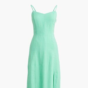 J. Crew Factory linen blend slip midi dress (Size 14)